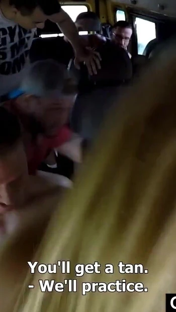 Must-see moment from "Brutal GangBang in Public Bus"