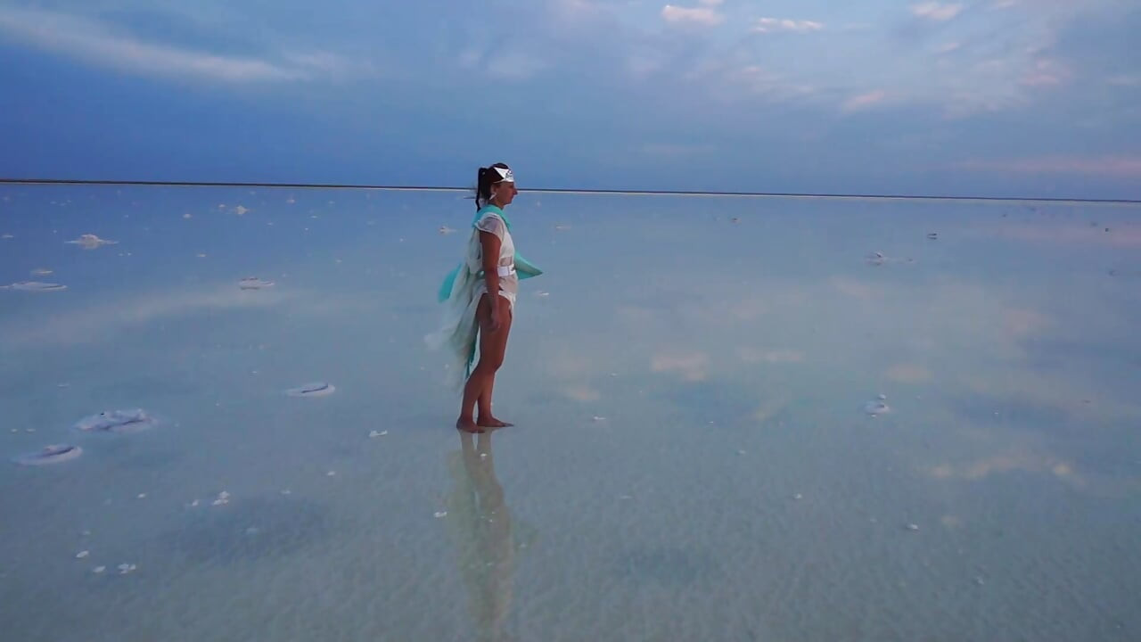 Atardecer marrón claro y azul claro