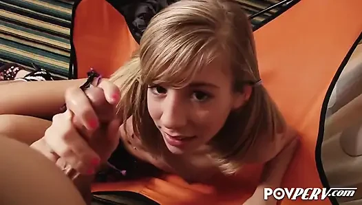 POVPERV - Удивительная дрочка члена Chastity Lynn, не дает дойти до оргазма!