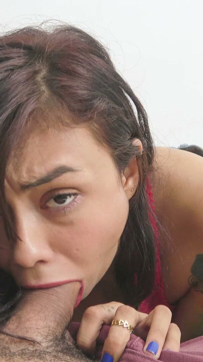 Brunette Caught Cheating Ends Up Enjoying Sucking Cock And Throat Fucked | Clip 2