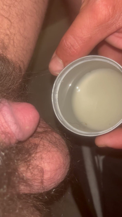 Cum mixed in condom