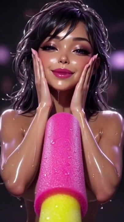 Anime fiică vitregă punct de vedere Bobble Head Vorbe murdare slim țâțe mici la piscină cu fidea joacă pentru tati | Clip 1