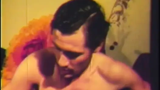Sexy junges mädchen in einer harten retro-sexszene