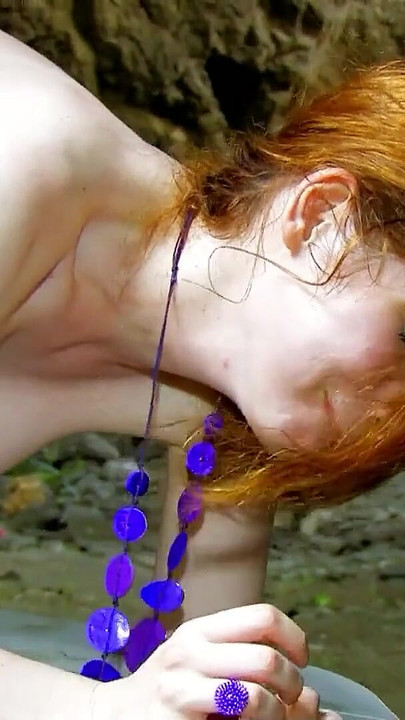 Iconic moment from "Ginger Freckled Girl Aurora seduce to Rough Anal Sex at Nude Beach"