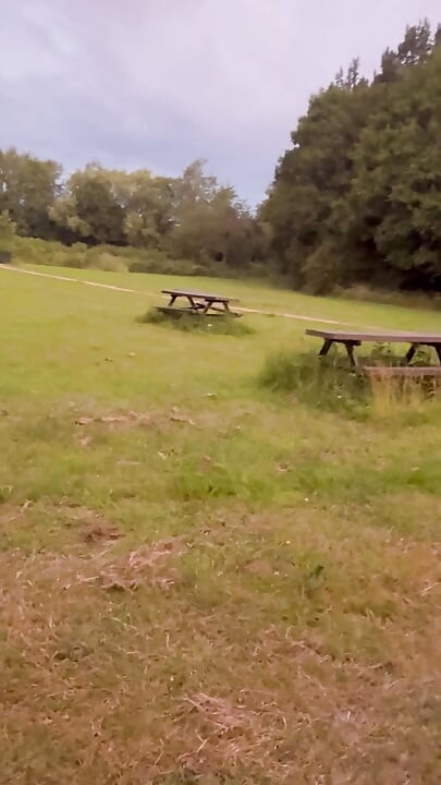 Dogging spot risky barefoot nude walk