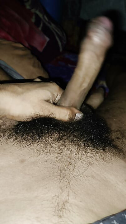 Before sleeping on bed with mobile  and mastering