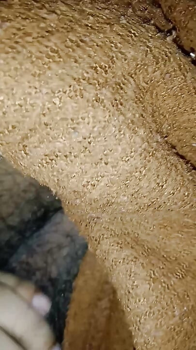 Masturbating hairy cock with small balls
