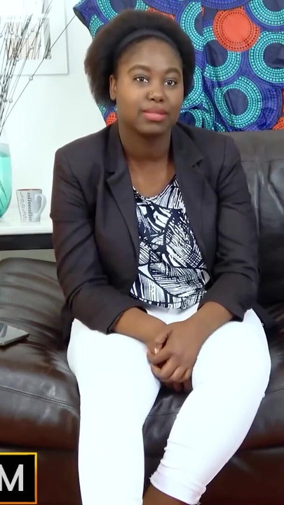 Memorable moment from "Thick Busty Black Amateur Booked For Rough Face Fuck In Couch Casting"