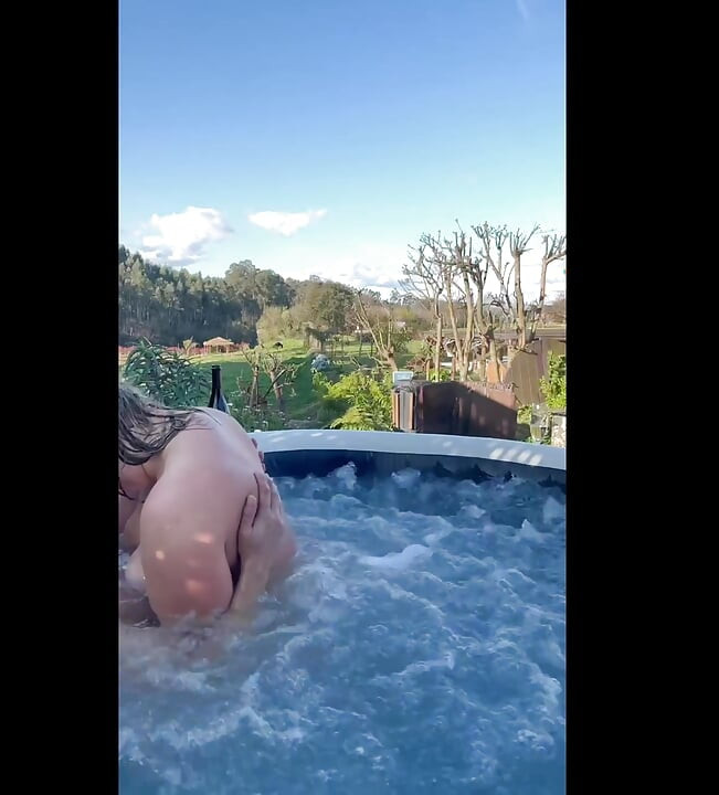 Horny stepmother gets turned on after a private party at a holiday home