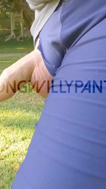 Powerful moment from "Out for a run with my cock popping out of my shorts"