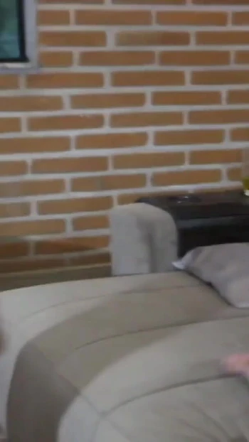 Powerful moment from "Couple having sex on nice couch"