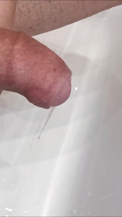 Must-share moment from "Slow motion flooding cumshot, cumming with a ball stretcher"