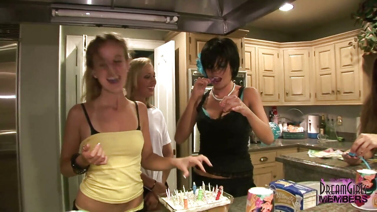 Private home video girls show tits ass & spread their pussies at a birthday
