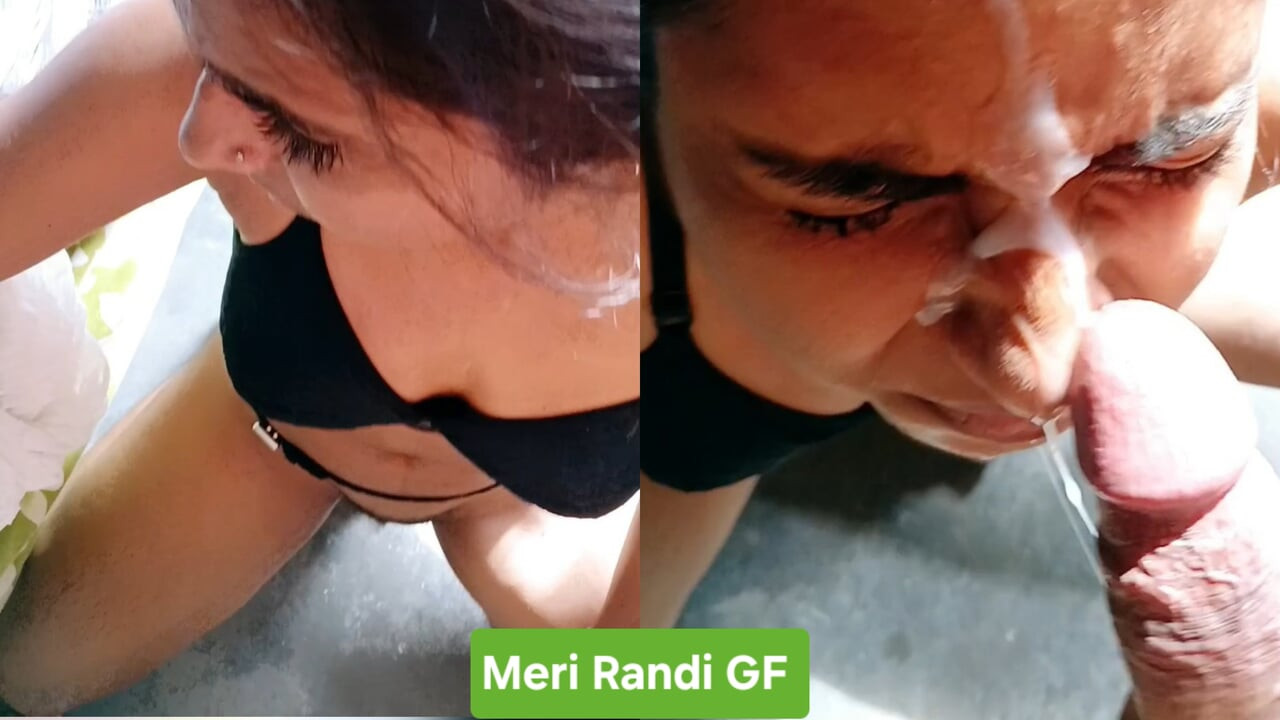 Randi desi gf ke muh par maal giraya