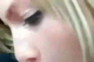 Blonde blows him in a car