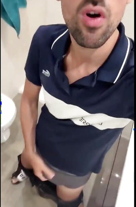 hot solo boy jerking off busting a thick load