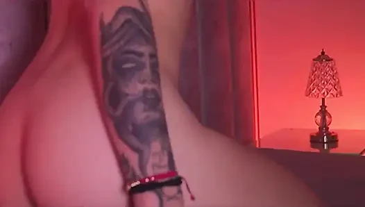 A Beautiful Woman, with Perfect Ass and Tits, Is Masturbating with a Large Dildo.