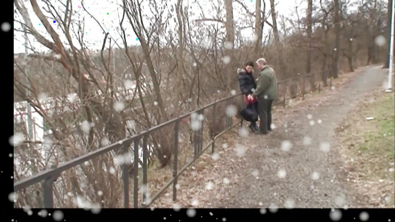 Old Man Fucks a MILF Outdoors and Cums in the Mouth of a Young Girl