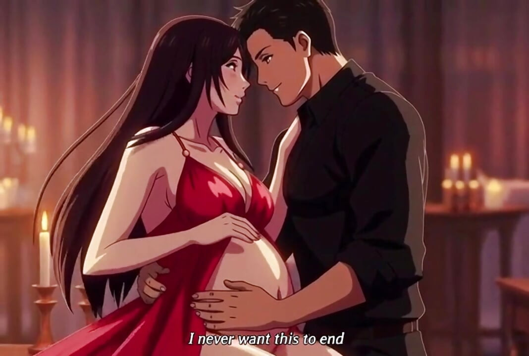 Romantic candlelight dinner that ends with husband making love to pregnant Ayesha on table