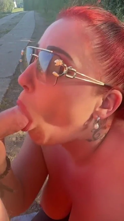 Must-see moment from "Outdoor blowjob in the middle of the WAY"