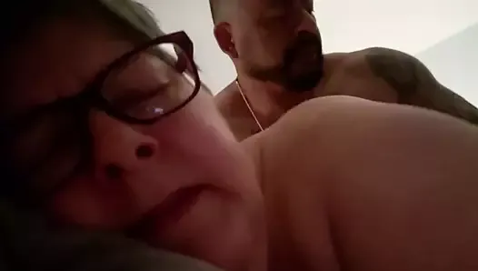 Listen to her getting fucked from behind