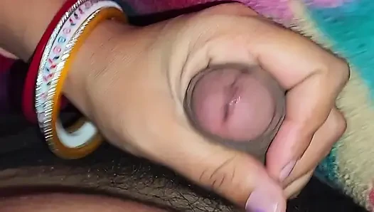 Indian Hottest Wife jerk husband Dick