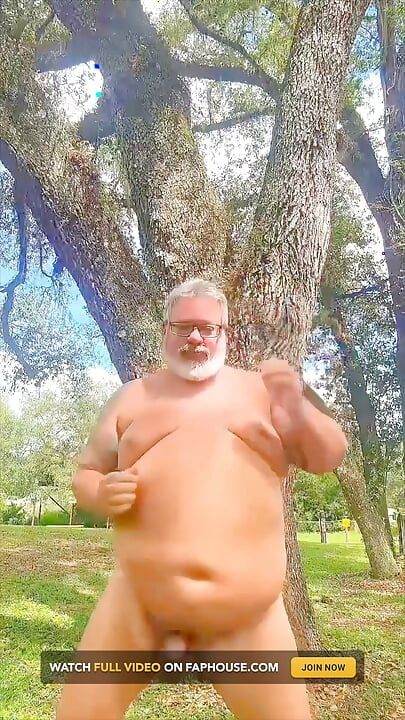 Naked Dancing Bear in the Wilderness Showing His Hole