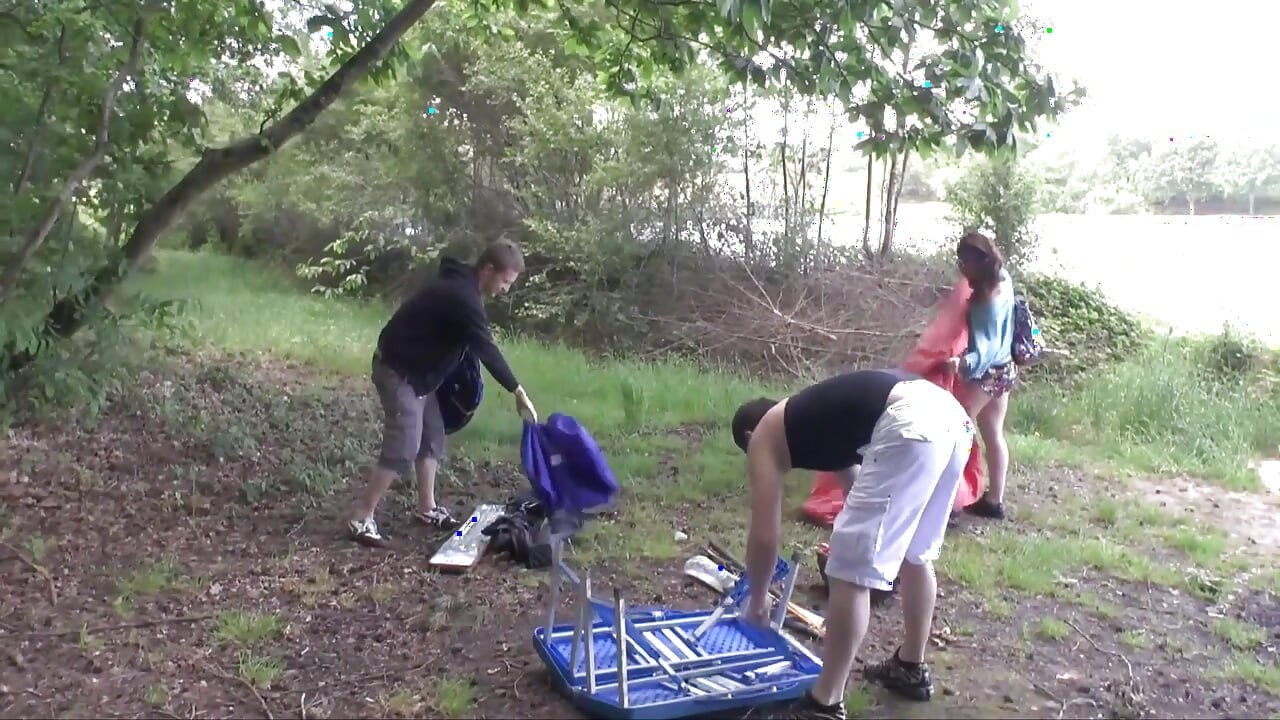 Hot dp action in the woods