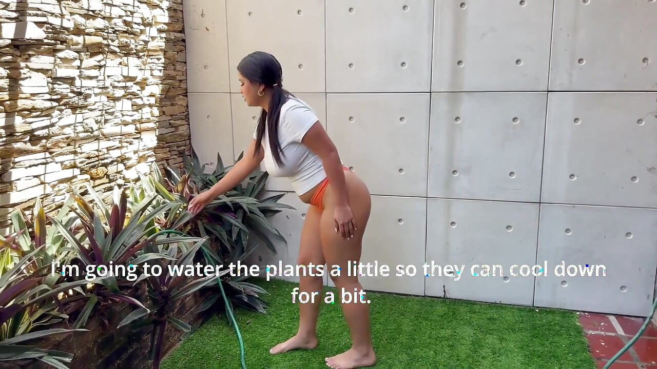 Soaking My Stepsister’s Tight Shirt Until She Begs for My Unprotected Cock