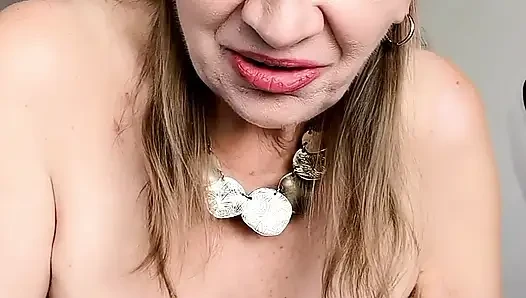 Cougar granny seduce you with huge tits and get grate fuck in different positions POV