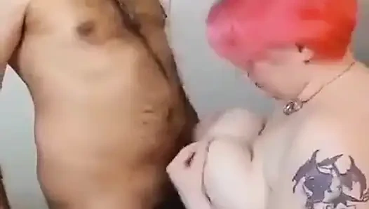 Big Busty Lady in Red