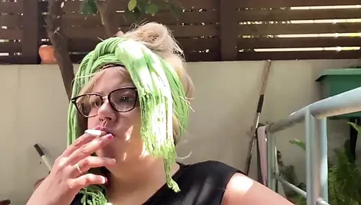 Morning Outdoor Smoking Ritual - BBW Brazilian MILF Goddess