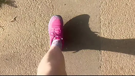 Washing My Sweaty Feet After Running