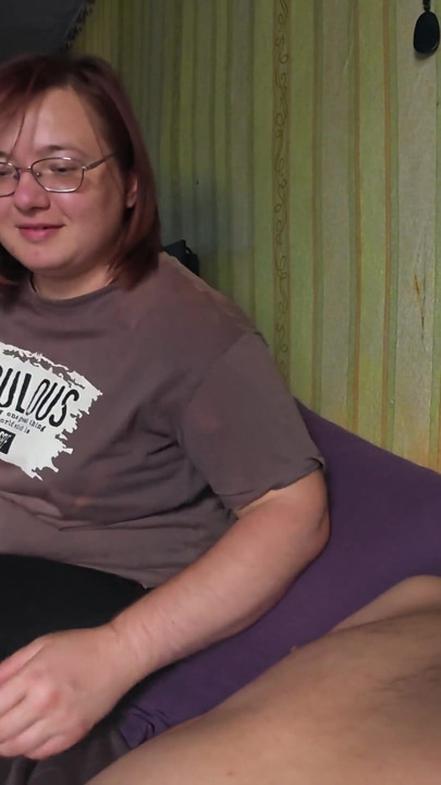 Close Up 4K Amateur Girlfriend Blowjob Curvy Brunette with Glasses Sucks and Strokes Cock | Clip 1