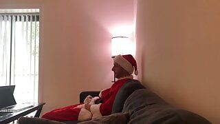 Санта делает специальный подарок члену в видео от первого лица