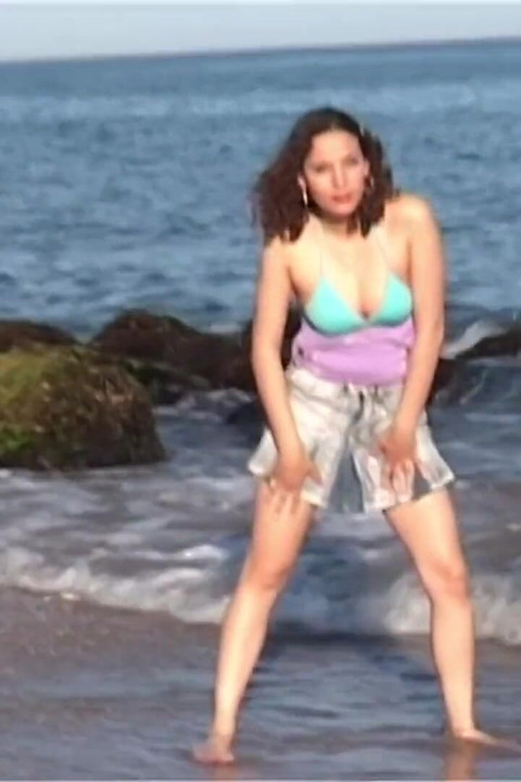 Zetah Niagara: Sexy Wet Teen in the Sea Making a Hot Strip