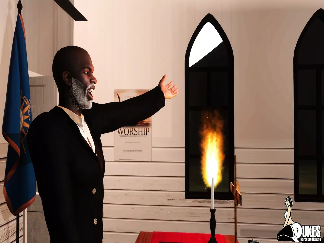 Lớn mông bà già bắt những mục sư chết tiệt sau nhà thờ