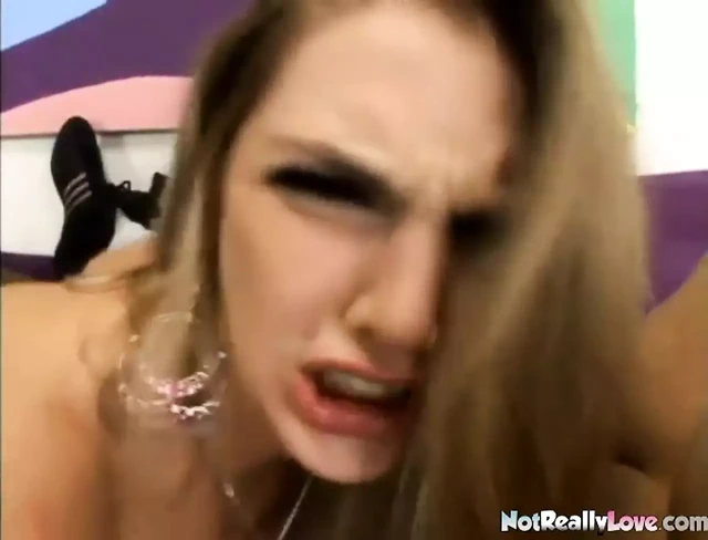 Horny gangbang whore is pussy fucked