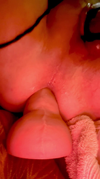 Sexy Blonde Crossdresser Transvestite Masturbation Fucking her New Thick Dildo