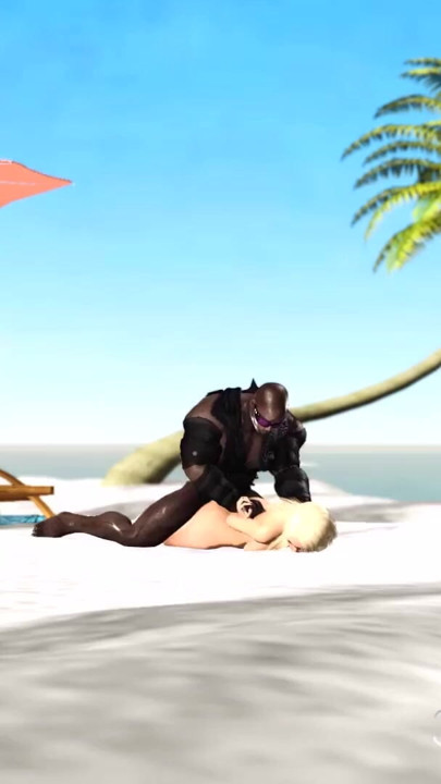 A super sexy horny blonde gets fucked by BBC in the desert island | Clip 2