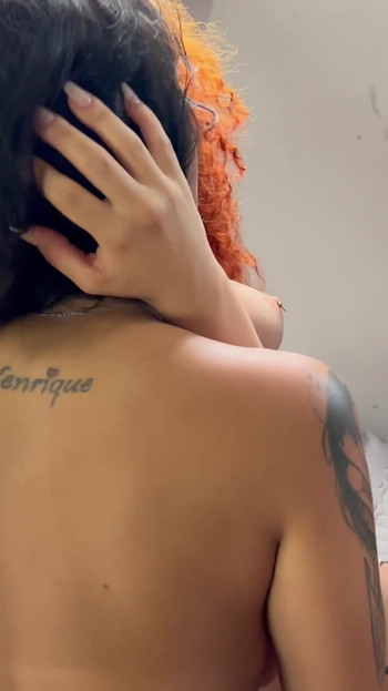 Naughty wife calls redhead to have threesome sex with husband | Clip 2