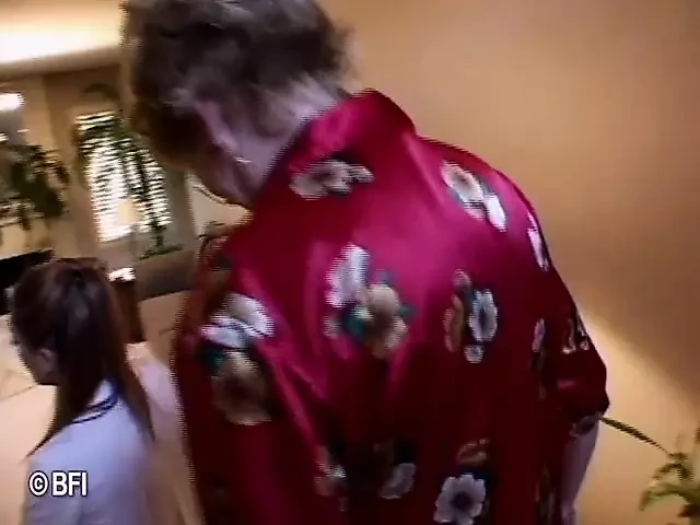 Old granny loves young chicks