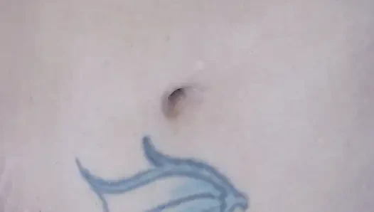 Belly button digging stretching finger'n