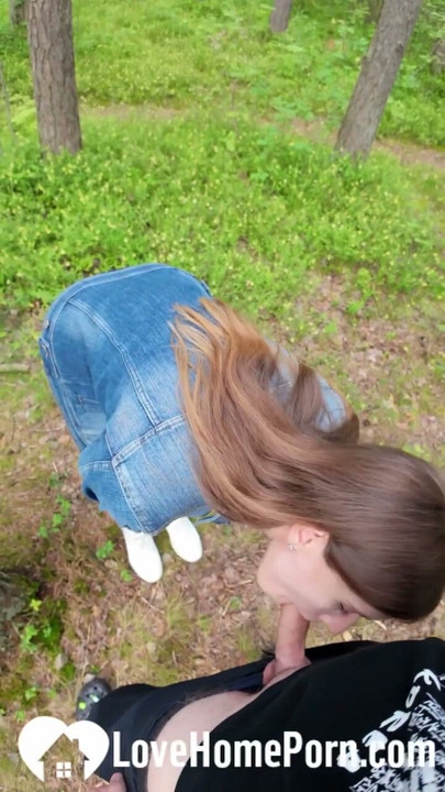 I ejaculated in her mouth in the woods | Clip 1