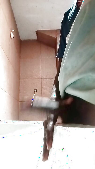 Bathroom  cum droped and dick masturbation solo very hard and big cum shorts