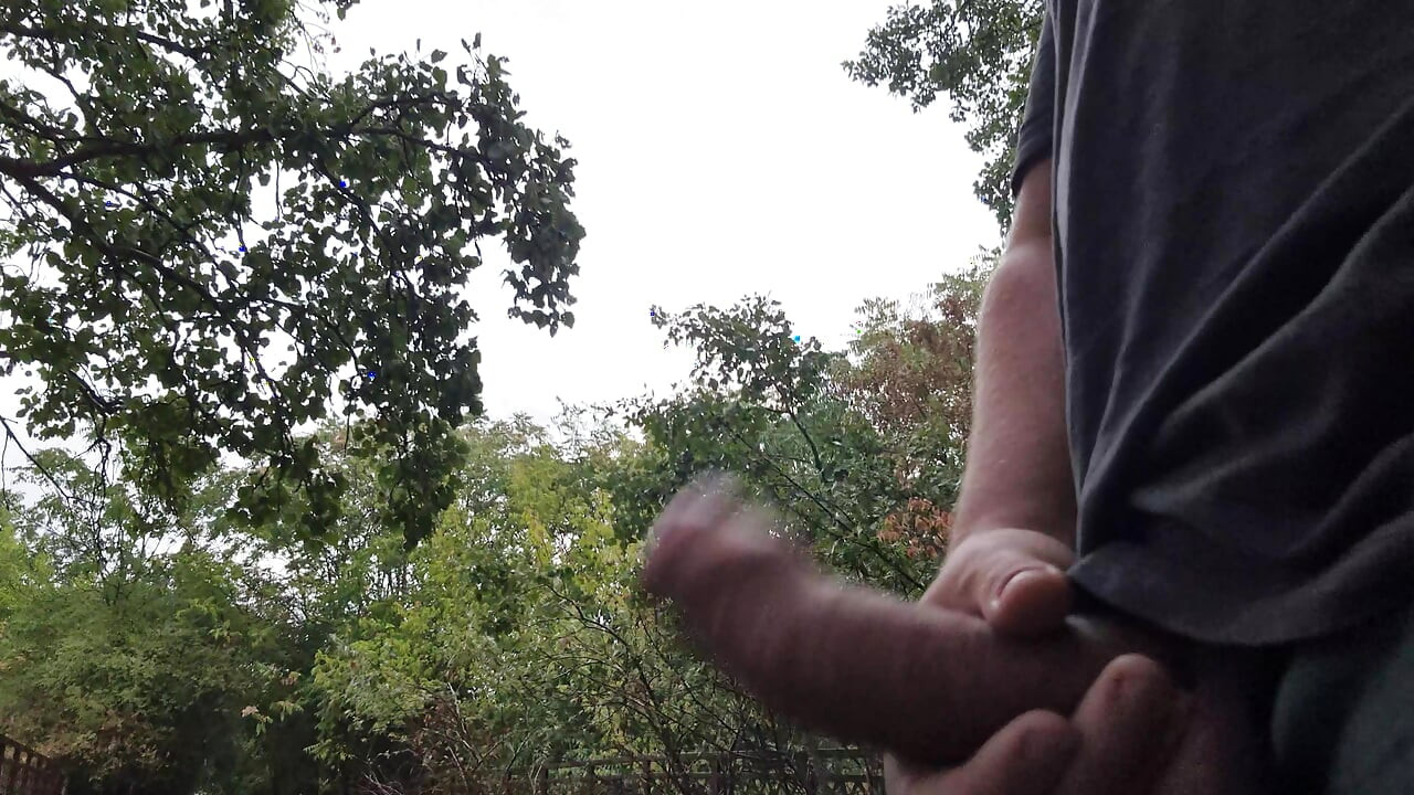 Morning long pissing in the forest.