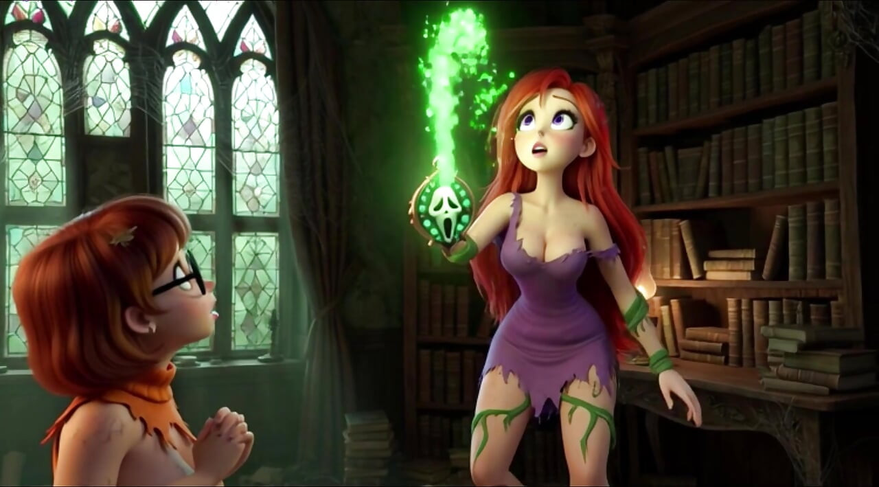 Velma og Daphne bliver helt nøgne i spøgelsesmysteriet om hjemsøgte palæer, da deres tøj går i stykker under efterforskningen