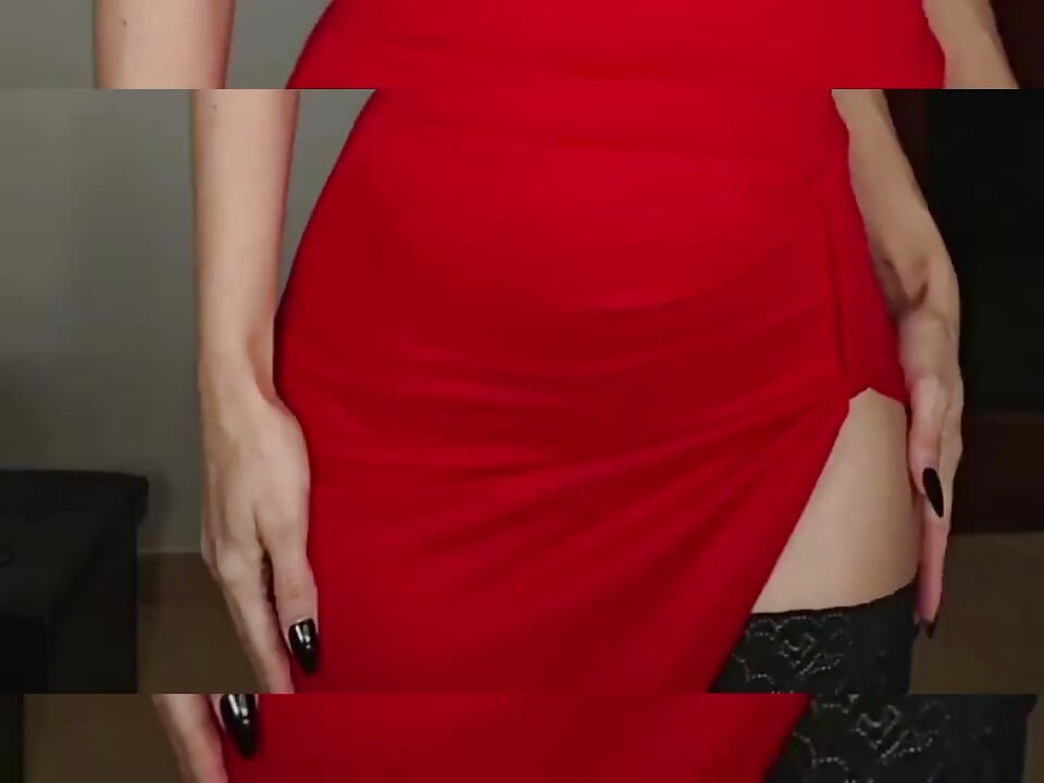 Red Dress and Stockings