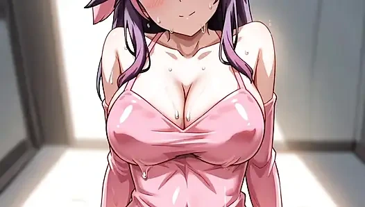 Pink pockets monster girl masturbates legs spread on the floor aheago