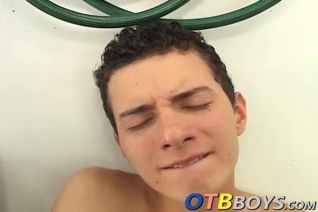 Hot big dicked twink Renato shows his goods in the store roo